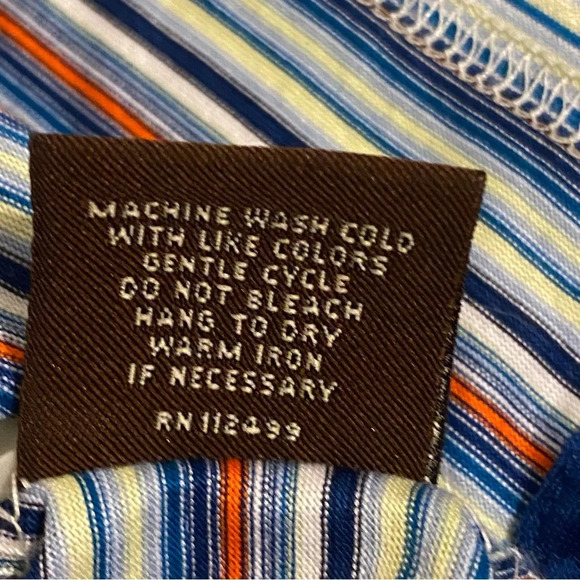 Tailorbyrd Men’s Size 3XL Golf Polo Multicolor Stripe Egyptian Cotton Casual - Picture 11 of 13